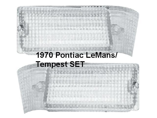 70 LeMans Front Park Lamp Lenses - CLEAR